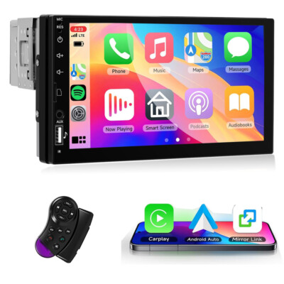 Singel 1DIN 7'' Wireless Apple Carplay Autoradio Android Auto Bluetooth AUX USB