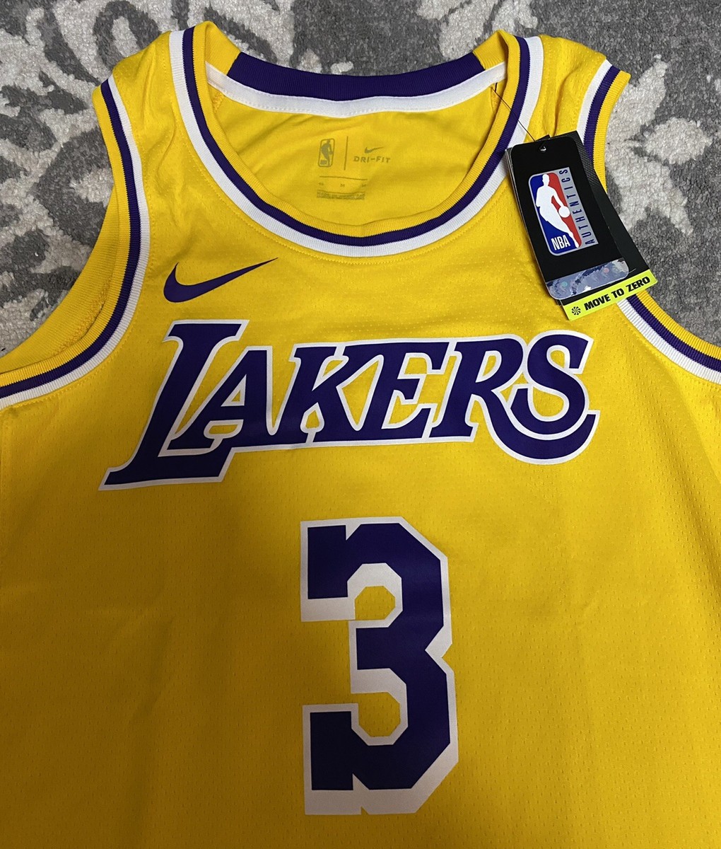 Nike LA Lakers Anthony Davis Icon Swingman Jersey Mens Sz 44