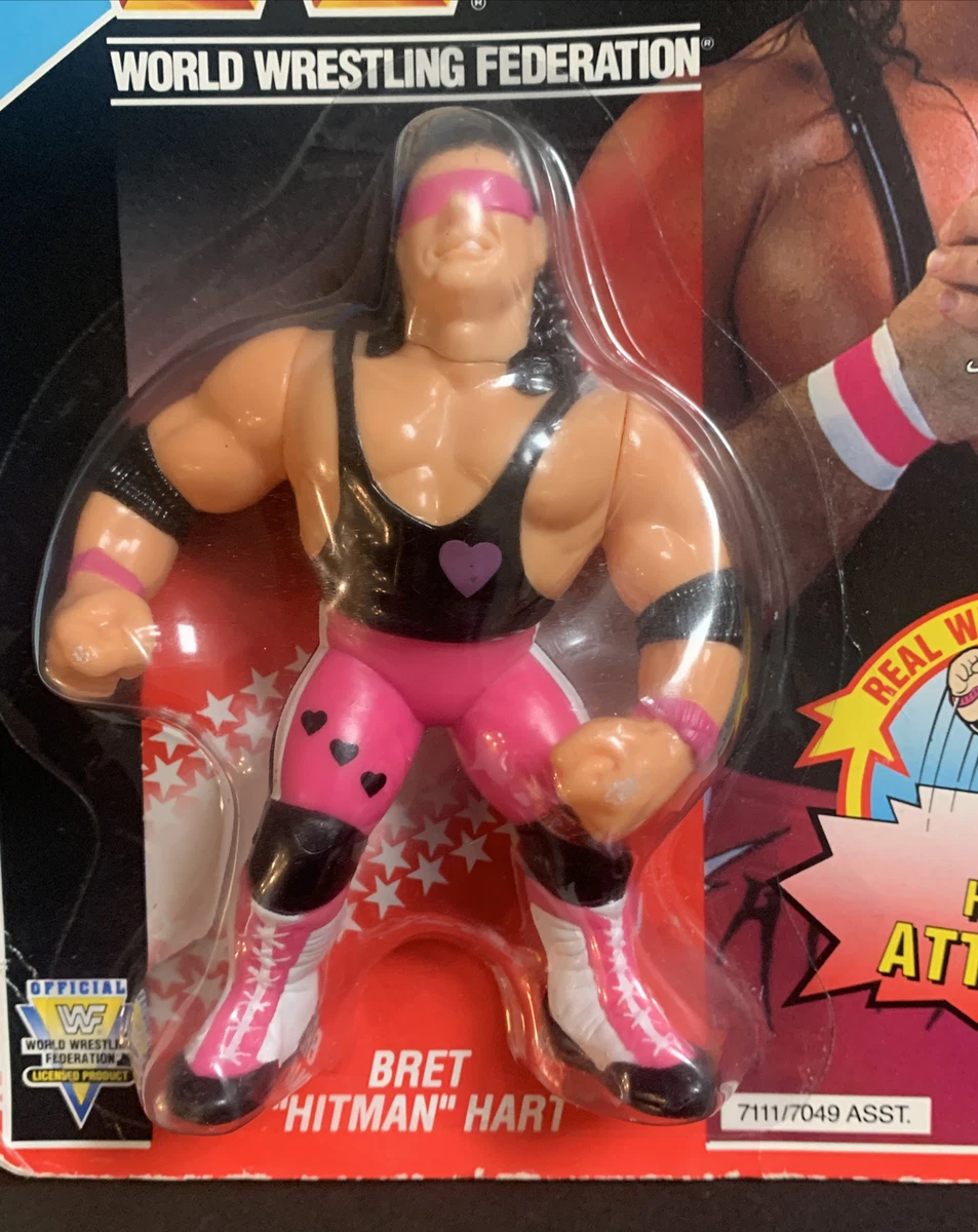 1992 HASBRO WWF WRESTLING SERIES 4 BRETT “HITMAN” HART PURPLE
