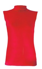 POLO NECK TOP SLEEVELESS WOMEN ROLL NECK TURTLE NECK PLAIN TOP 8-26