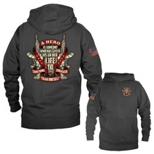Hero US Army Military Veteran American Pride Graphic Pullover hoodie