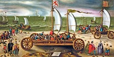 Land Yacht Race Price Maurice Nassau Esaias van de Velde Painting Poster Print