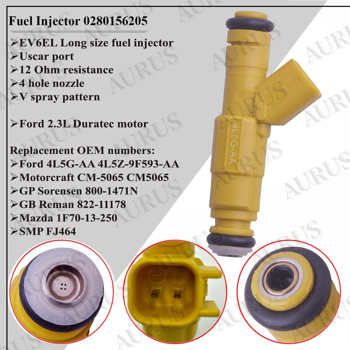Bosch Fuel Injectors with Test Report for Ford Ranger Mazda B2300 2.3L thumbnail 3