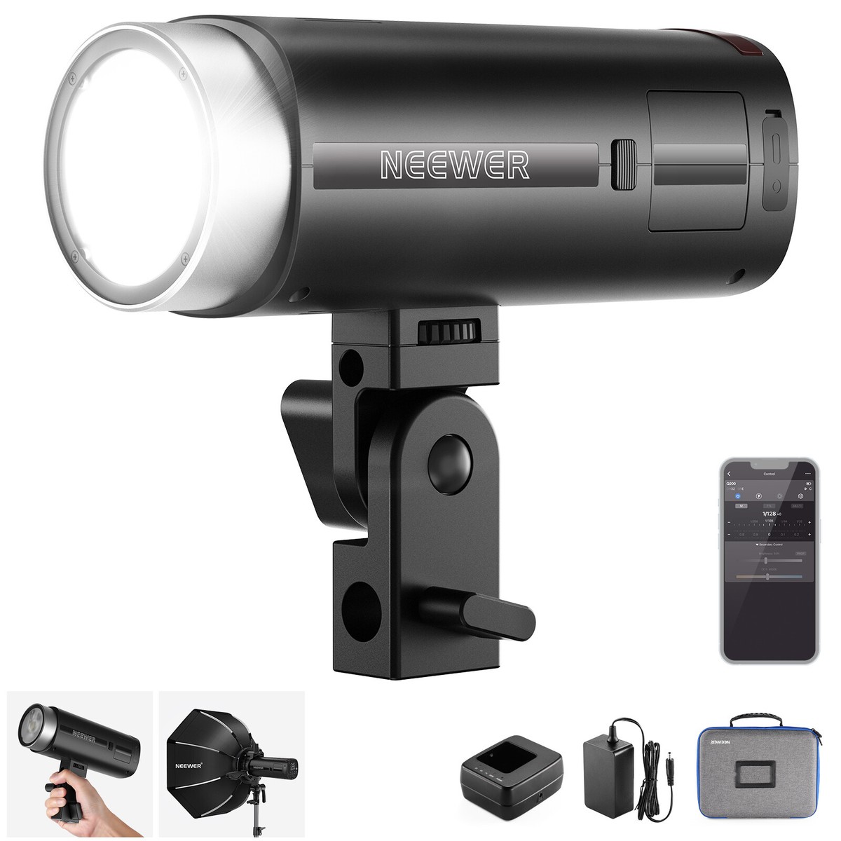 Light Kit Neewer Strobe Flash NEEWER Q200 200Ws Outdoor Flash