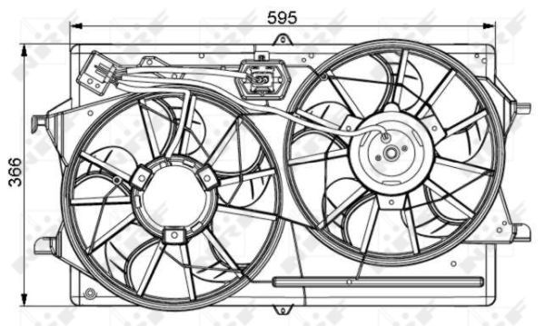 NRF 47061 Fan, radiator for FORD