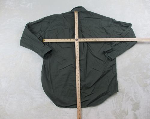 Camicia Chaps Ralph Lauren uomo grande verde con bottoni manica lunga stemma casual - Foto 6 di 9