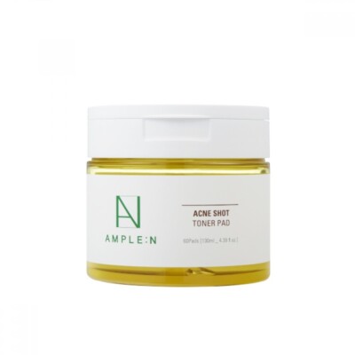 AMPLE:N ACNE SHOT TONER PAD 130ml (60pads), Korean Cosmetics, Kbeauty, sample