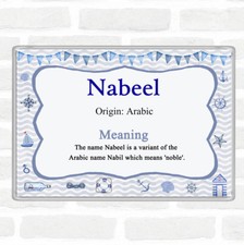 Nabeel Namensbedeutung Jumbo K&uuml;hlschrankmagnet Maritim