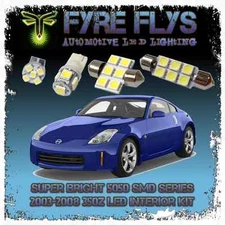 White LED interior lights package kit for 2003-2008 350Z 5 pcs 5050 series SMD