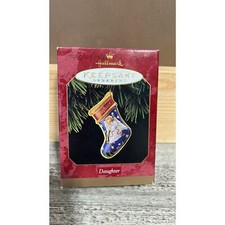 Hallmark Keepsake Daugther Stocking tin Christmas Oranment 1997