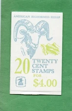 U.S. BOOKLET OF 20 SCOTT #BK142 1982 20ct BIGHORN SHEEP MINT VARIOUS P#'s