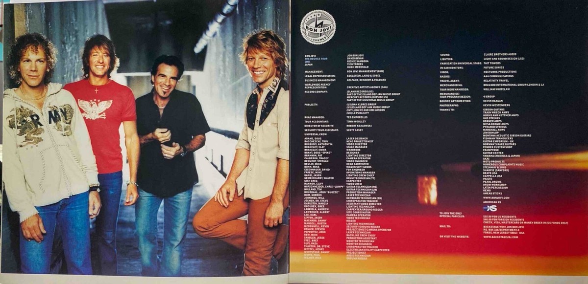 Bon Jovi - Bounce World Tour 2003 - Program! from JAPAN 24p | eBay