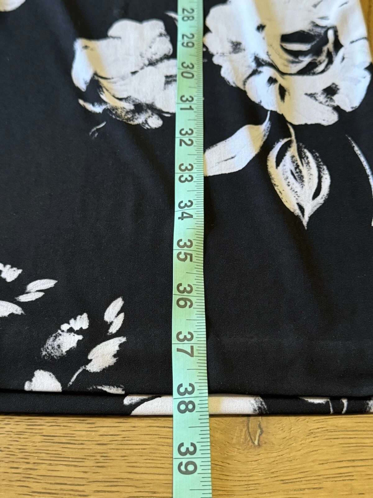 VETEMENTS Abito tubino Tommy Hilfiger tg14 maglia elasticizzata nero stampa floreale manica a campana nuovo con etichette