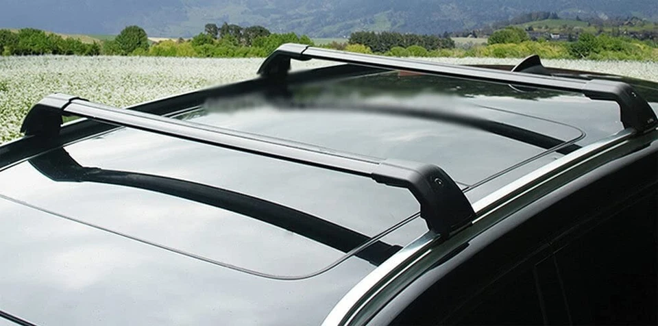 Barra transversal de 2 piezas para riel de techo bloqueable para Mitsubishi Montero Sport 2015-2025 Foto 4 de 4