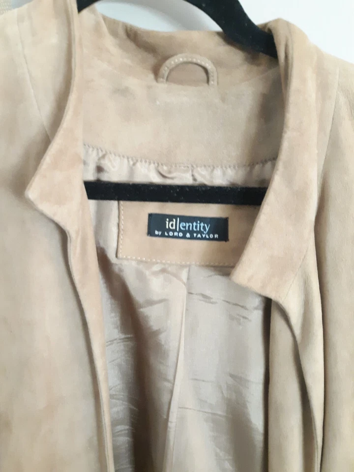 Ladies Identity By Lord & Taylor !!! Tan Suede Jacket  & Pants.Excellent!!! - Image 2 of 4