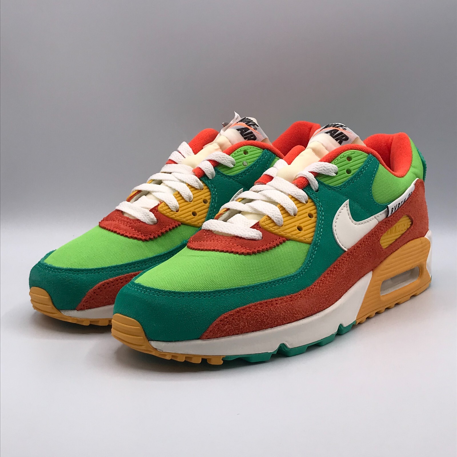 green and orange air max 90