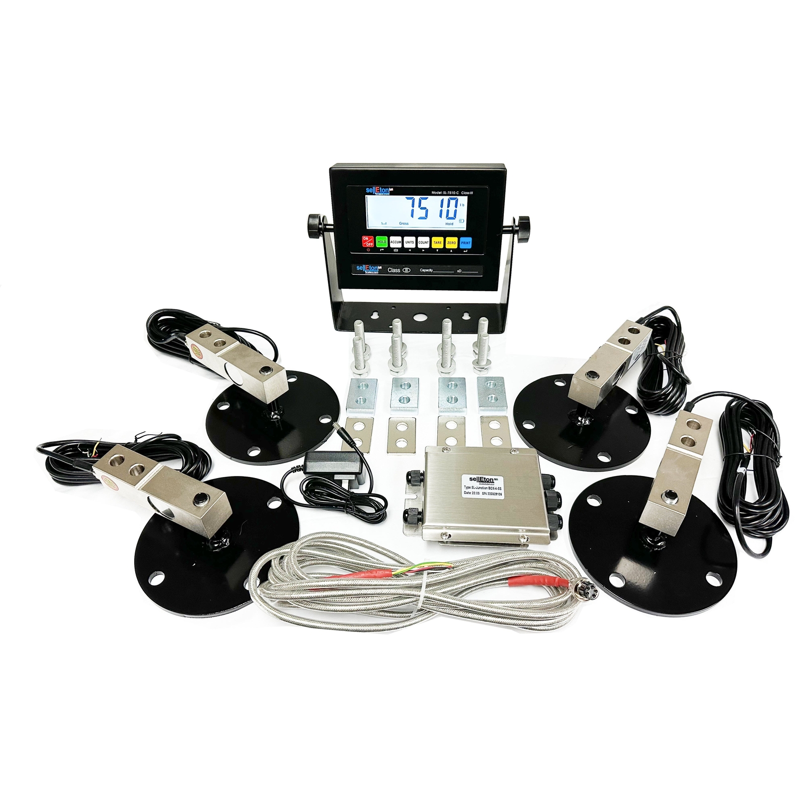 Weighing Kit NTEP Floor Scale 20k lb(4) x 10k lb each with shear beam Load cells