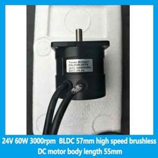 24V 60W 3000rpm BLDC 57mm High Speed Brushless DC Motor Body Length 55mm