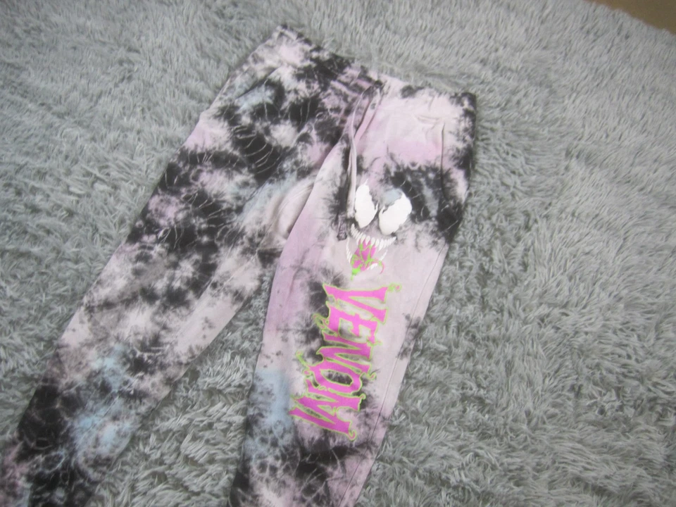 Pantalones deportivos Venom adultos medianos tie dye Marvel Comics joggers con bolsillos cordón Foto 2 de 4