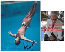 Greg Louganis USA Olympic Driver signed 8x10 Photo exact proof COA autographed