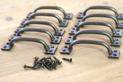 #ad 10 BRASS COLOR HANDLES DRAWER PULLS 4quot; KITCHEN CABINET WINDOW PULL GRASP BULK $27.99