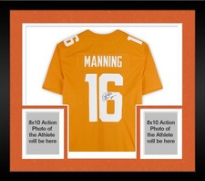 Framed Peyton Manning Tennessee Volunteers Signed Nike Orange Limited Jersey