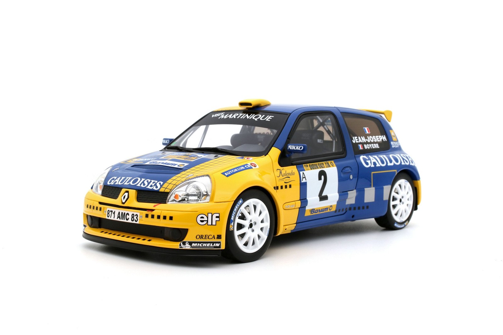 Renault Clio S1600 Barum Rally Zlin 2004 miniature de collection IXO 1/43 en métal jaune