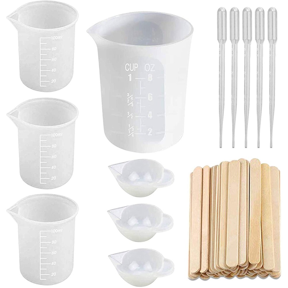Silicone Measuring Cups for Epoxy Resin – Reusable Mixing Tools