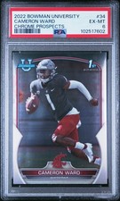 2022 BOWMAN UNIVERSITY CHROME PROSPECTS #34 CAMERON WARD PSA 6