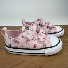 New Little Kids Converse Chuck Taylor All Star 2V OX Pink Sneakers Size 7 C