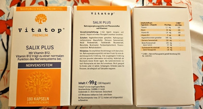 Nahrungsmittelergänzung B-Vitamine B12  B6   SALIX PLUS  3Monatskur Nervensystem