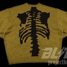 Kapital 5G Bone Knit Crewneck Sweater Mustard Size 1