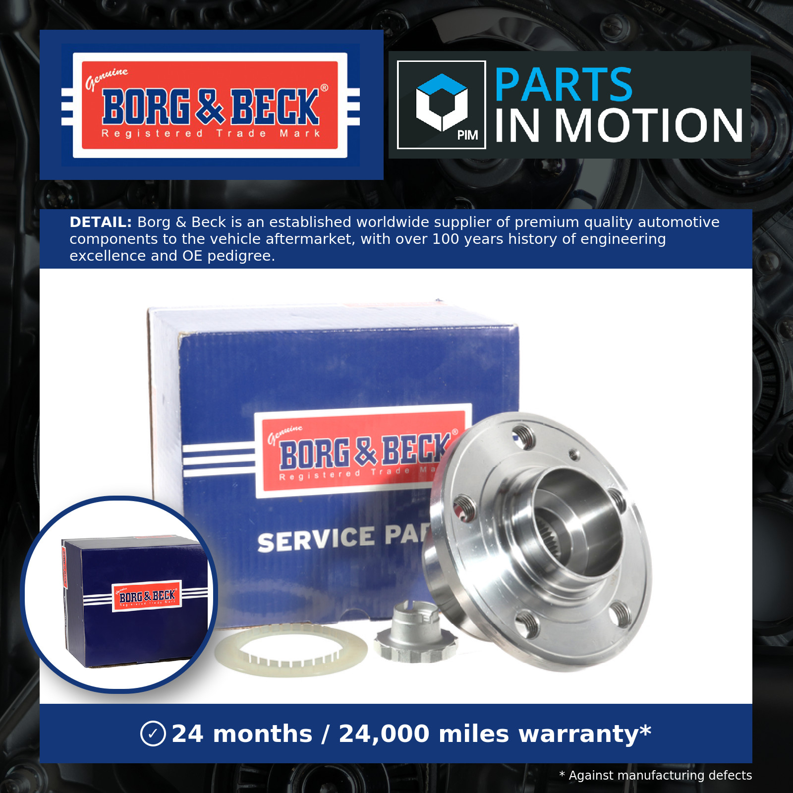 Wheel Bearing Kit fits VW POLO Front 2001 on With ABS B&B 6C0407621 6Q0407621AC