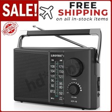 Portable AM FM Radio with Best Reception Battery Operated or AC Power Big Speake