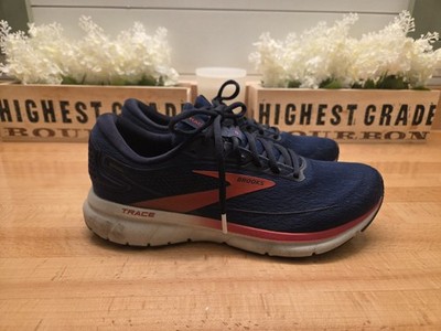 Brooks Trace 2 Mens Running Shoes Size 10.5 Blue Peacoat Red