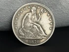 1870-CC Seated Liberty Silver Half Dollar 50C High Grade