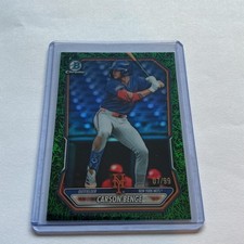🔥Carson Benge 2026 Bowman Chrome #BCP-111 Green Grass Refractor07/99 NY Mets⚾️