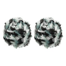 35yds Faux Fur Yarn, 2 Skeins 50g 0.4"OD Fuzzy Yarn Fluffy Yarn, Emerald Green