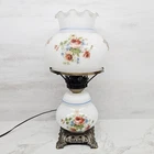 Vintage Hurricane Milk Glass Lamp Vintage Style Parlor Gone With The Wind Beauty