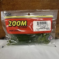 Zoom U-Tale Soft Plastic Lure Watermelon Seed 20 Pack Bass Fishing USA Made