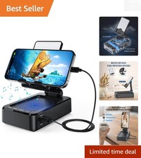 Versatile 3-in-1 Wireless Bluetooth Speaker Phone Stand with Charging - Black