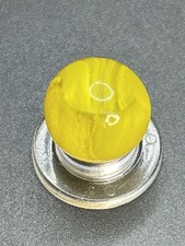 Vintage Christensen Agate CAC Electric Yellow 2- Seam Slag Marble 0.591