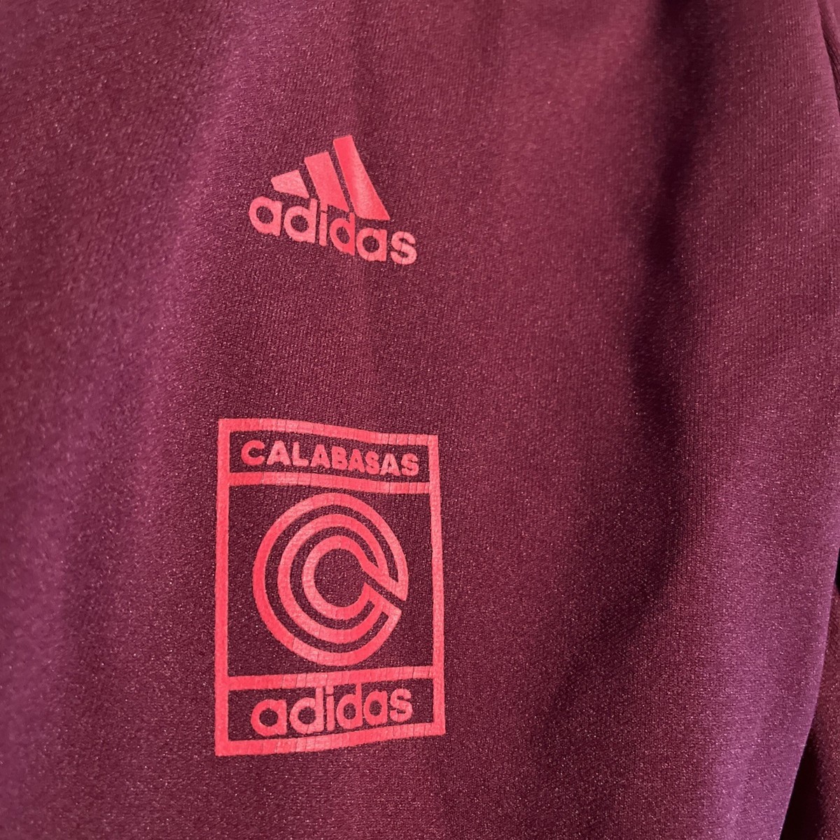 Adidas Yeezy Calabasas Track Pants Maroon Solar Red Size XS Kanye