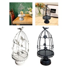 Bougeoir Oiseau Candélabre Cage à Oiseau Fer Forgé Décoration de Bureau Base