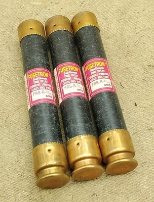 Fusetron FRS-R-3/10 Time Delay Fuse 3/10 Amp 600 VAC Class RK5 - NEW Set of 3
