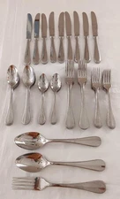 Set 52 Pcs Fortessa Voletta Stainless Flatware Service 8+ Serving Lot Glossy