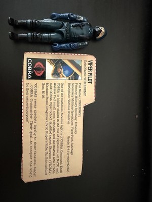GI JOE ARAH Cobra Viper Pilot Figure 1983 Complete with File Card Vintage G.I.