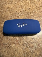 Ray-Ban Hard Shell Glasses Case Royal Blue Outer Red Inside 3 X 1.5