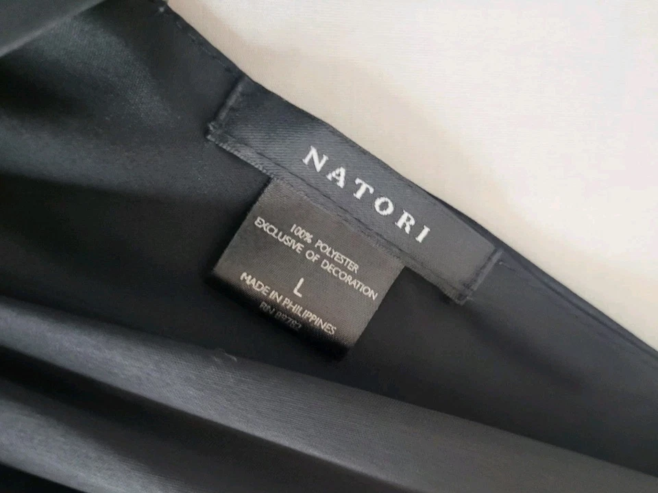 Ночная рубашка Natori женская размер Large черная Aphrodite атласная без рукавов L - Изображение 3 из 4