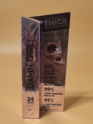 Too Faced DAMN GIRL! 24 Hour Intense Mascara Black 0.43floz/13.0ml Sealed
